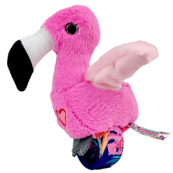 М'які тварини - ​Інтерактивна іграшка-браслет Happy yappers Веселі базікали Фламінго (9592)