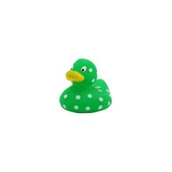 Іграшки для ванни - Каченя гумове LiLaLu FunnyDucks Зелена в горошок L1929