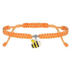 Ювелірні прикраси - Браслет UMa&UMi Бджола срібло помаранчевий (5793432995611)
