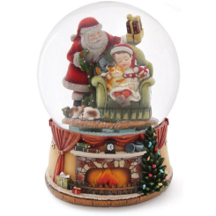 Аксессуары для праздников - Музыкальный водяной шар gift from santa с подсветкой 16см BonaDi DP219452