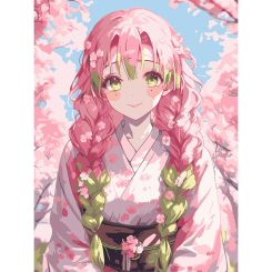 Товари для малювання - ​Картина за номерами Santi Demon Slayer Mitsuri Kanroji 30 х 40 см (955042)