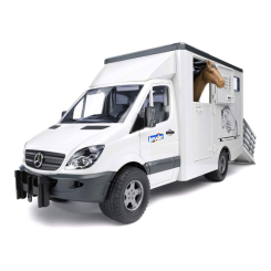 Транспорт и спецтехника - Игровой набор Bruder Мерседес спринтер-транспортер животных с лошадью (02533)