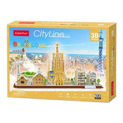 3D-пазлы - Конструктор 3D Cubic Fun City line Barcelona (MC256h)