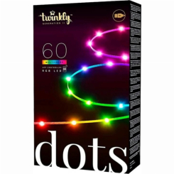 Мебель для геймеров - ​Гирлянда Smart LED Twinkly Dots Lights RGB 60 IP20 3м кабель прозрачный без БП (TWD060STP-T)