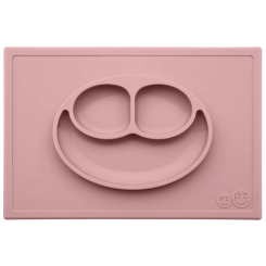 Товари для догляду - Силіконова тарілка килимок EZPZ Happy mat рожевий (HAPPY MAT BLUSH)