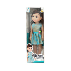 Куклы - Кукла DIY Toys Шатенка в платье с голубой клеточкой 35 см (CJ-2201537/5)
