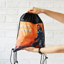 Рюкзаки та сумки - Рюкзак-сумка для одягу та взуття 4Profi "Wizard Warriors" 43х33 Чорний + оранжевий 46259 (000003467)