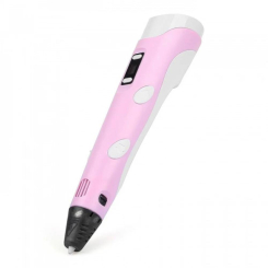 3D-ручки - 3D ручка c LCD дисплеем и комплектом эко пластика для рисования 3DPen Hot Draw 3 Pink (245480947/1)