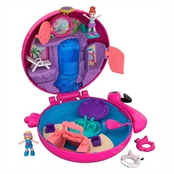 Ляльки - Набiр Polly Pocket Кишеньковий світ Басейн фламінго сюрприз (FRY35/FRY38)
