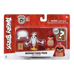Фигурки персонажей - Набор Angry birds Mission flock Ред и Сильвер сюрприз (ANB0007)
