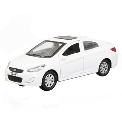 Транспорт и спецтехника - Автомодель Технопарк Hyundai Solaris 1:32 белая (SOLARISW)