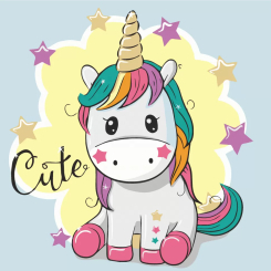 Товари для малювання - Картина за номерами Art Craft Райдужна єдиноріжка 30 х 30 см (15500-AC)