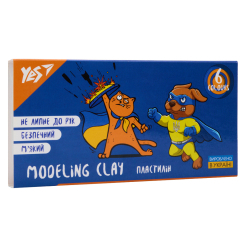 Наборы для лепки - Пластилин Yes Мстители 6 цветов (540641)