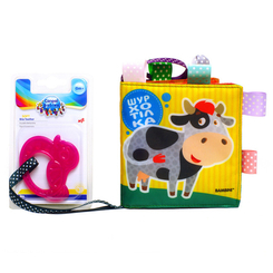 Розвивальні іграшки - М'яка книга Книжковий хмарочос Шурхотілка Корівка (3754)