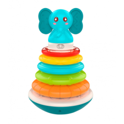 Развивающие игрушки - Развивающая игрушка Maya Toys Пирамидка-неваляшка слоненок (HE0295)