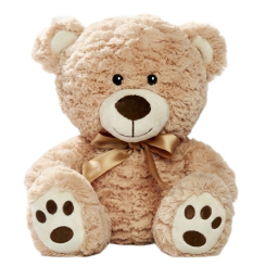 М'які тварини - ​М'яка іграшка Nicotoy Ведмежа з бантиком бежеве 25 см (5810188/3)