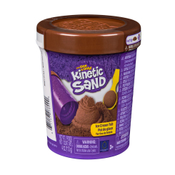 Антистрес іграшки - Кінетичний пісок Kinetic Sand Відерце морозива коричневий (71679/3)