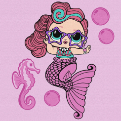 Товары для рисования - Картина по номерам Ідейка Lol Surprise Mermaids Waves 40х40 см (KHO6266)