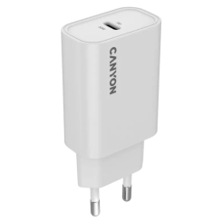Павербанки - Мережевий зарядний пристрій Canyon OnCharge 30CL 1xPD Type-C 30W White (CNE-CHA30CLW)