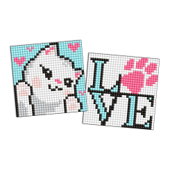 Мозаика - Алмазная мозаика на магните Идейка Милая кошечка 9 х 9 см 2 шт (AMG1046)