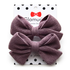 Бижутерия и аксессуары - Бантики Glamurino Tina микровельвет ежевика 2 шт (2112.13) Бижутерия и аксессуары - Бантики Glamurino Tina микровельвет ежевика 2 шт (2112.13)