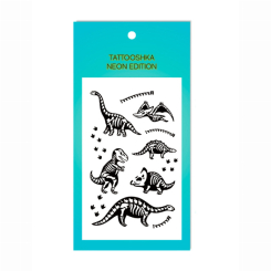 Косметика - Набір тату для тіла Tattooshka Динозаври неонові (L-75)