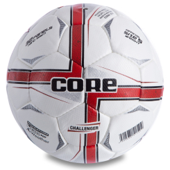 Спортивные активные игры - Мяч футбольный planeta-sport №5 PU CORE CHALLENGER CR-022 Белый-красный