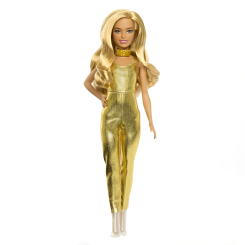 Куклы - Кукла Barbie Fashionistas Модница в золотистом комбинезоне (HRH19) Куклы - Кукла Barbie Fashionistas Модница в золотистом комбинезоне (HRH19)