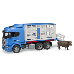 Транспорт і спецтехніка - Автомодель Bruder Scania R-Series для перевезення тварин (03549)