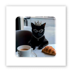 Набори для творчості - 3D стікер Tattooshka Rich black cat (SX-297)