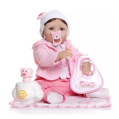 Пупси - Силіконова колекційна лялька Реборн Reborn дівчинка Моллі Вінілова Лялька Висота 55 см (230)