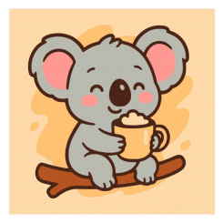 Товари для малювання - Розмальовка на полотні Brushme Коала з какао (MBS080)