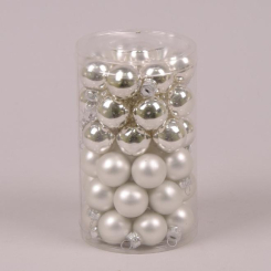 Аксесуари для свят - Кульки скляні Flora D-2,5 см. 48 шт(44518) (MR35661)