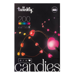 Мебель для геймеров - ​Гирлянда Smart LED Twinkly Candies Heart RGB 200 IP20 12м USB-C кабель зеленый (TWKH200RGB-G)