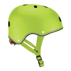 Защитное снаряжение - Защитный шлем Globber зеленый с фонариком  (505-106)