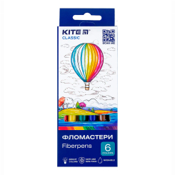 Канцтовары - Фломастеры Kite Classic 6 цветов (K-446)