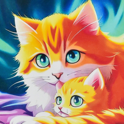 Мозаика - Алмазная картина Strateg Семья рыженьких 30 х 30 см (4823113868970/8HEE16303)