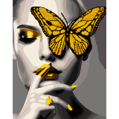 Товари для малювання - Набір для творчості Santi Дівчина з золотим метеликом 2 в 1 (954674)