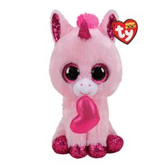 М’які тварини - М'яка іграшка TY Beanie Boo's Рожевий єдиноріг Дарлін 25 см (34101)