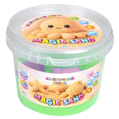 Антистресс игрушки - Кинетический песок Strateg Magic sand зеленый 500 граммов (31194)