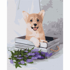 Товари для малювання - Картина за номерами Brushme Грайливий коргі (BS52653) Товари для малювання - Картина за номерами Brushme Грайливий коргі (BS52653)