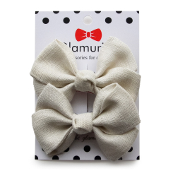Бижутерия и аксессуары - Бантики Glamurino Classic M айвори 2 шт (2022.2)