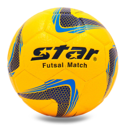 Спортивні активні ігри - М'яч для футзалу planeta-sport №4 Клеєний-PU STAR JMT03501 Жовтий
