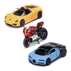 Автомодели - Игровой набор Siku Спорткары и мотоцикл (6313)