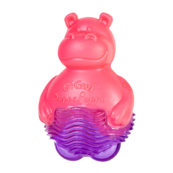Игрушки для собак - Игрушка для собак GiGwi Suppa Puppa Бегемотик с пищалкой розовый (4823089351988)