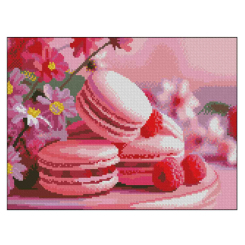 Мозаїка - Алмазна картина Strateg Макарони з малиною (4823113898274)