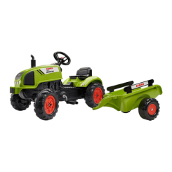 Детский транспорт - Веломобиль Falk Трактор 2041C Claas arion с прицепом зеленый (3016200204138)