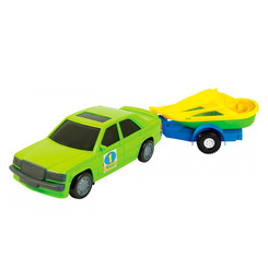 Машинки для малюків - Машинка Авто-мерс з причепом Wader (39003)