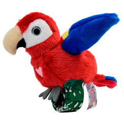 М'які тварини - Інтерактивна іграшка-браслет Happy yappers Веселі базікали Ара червоний (9594)