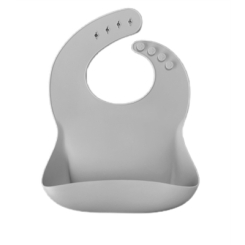 Дитячий посуд та аксесуари - Нагрудник MinikOiOi Basics Powder Grey (101020054)
